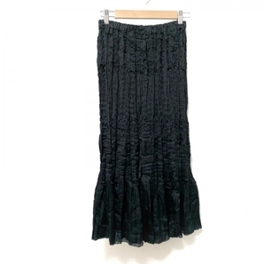 イッセイミヤケ ISSEYMIYAKE ロングスカート サイズ02 M - 黒 レディース FETE/プリーツ 美品 ボトムスの画像1