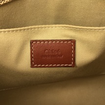 クロエ Chloe ハンドバッグ CHC21US385E6690U ウッディスモールトートバッグ キャンバス×レザー ベージュ×ダークブラウン×アイボリー_画像7