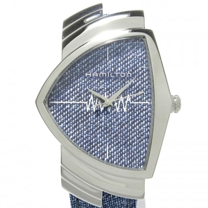 HAMILTON(ハミルトン) 腕時計■美品 ベンチュラ H24411941 メンズ SS ブルー×白