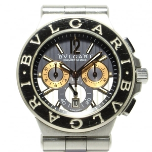 BVLGARI(ブルガリ) 腕時計 ディアゴノ カリブロ303 DG42SWGCH メンズ SS×K18WG/クロノグラフ/裏スケ グレー×シルバー