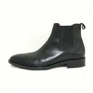 エンポリオアルマーニ EMPORIOARMANI ショートブーツ 42 - レザー×化学繊維 黒 メンズ サイドゴア 靴