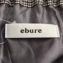エブール ebure ロングスカート サイズ38 M - 白×黒×マルチ レディース チェック柄/プリーツ/ウエストゴム 美品 ボトムス_画像3