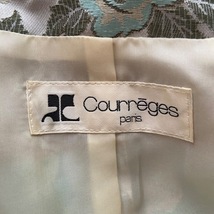 クレージュ COURREGES スカートスーツ - ライトグレー×ライトグリーン×マルチ レディース 花柄/肩パッド レディーススーツ_画像3