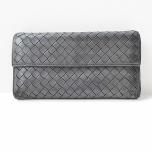 ボッテガヴェネタ BOTTEGA VENETA 長財布 150509 イントレチャート レザー 黒 財布