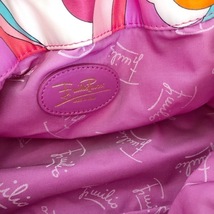 エミリオプッチ EMILIO PUCCI - ナイロン ピンク×オレンジ×マルチ バッグ／リュック／ウエストポーチ (その他)/巾着型 バッグ_画像8