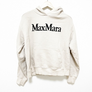 マックスマーラ S Max Mara パーカー サイズM - ベージュ×黒 レディース 長袖/プルオーバー トップス