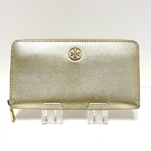 トリーバーチ TORY BURCH 長財布 - レザー ゴールド ラウンドファスナー 財布