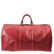 ルイヴィトン LOUIS VUITTON ボストンバッグ M42957 キーポル55 レザー（LVロゴの刻印入り） カスティリアンレッド V.I.0930 バッグ エピ_画像3