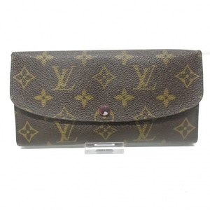 ルイヴィトン LOUIS VUITTON 長財布 M60697(旧型) ポルトフォイユエミリー モノグラム・キャンバス フューシャ イニシャル刻印 TA2174 財布