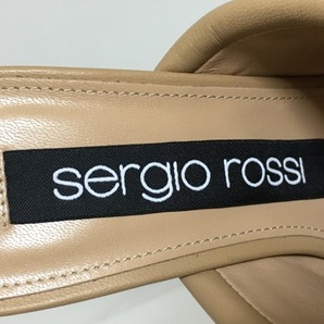 セルジオロッシ sergio rossi ミュール 36 A96870 SR TARA ナッパレザー マンドルラ(ベージュ) レディース 美品 靴の画像5