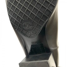 シャネル CHANEL ショートブーツ 36C G28591 - ラムスキン 黒 レディース 靴_画像6