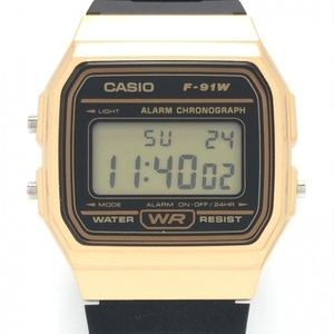 CASIO(カシオ) 腕時計 - F-91W メンズ 黒