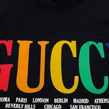 グッチ GUCCI 半袖Tシャツ サイズS 493117 X3N77 - 黒×マルチ メンズ クルーネック トップス_画像6