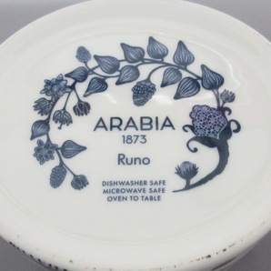 アラビア ARABIA - 陶器 白×レッド×ダークネイビー 小物入れ 美品 小物の画像3