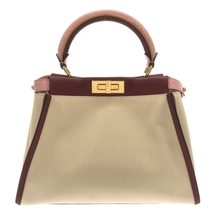 フェンディ FENDI ハンドバッグ 8BN290-A7QC ピーカブーアイコニックミディアム(レディース) キャンバス×カーフレザー×クロコダイル