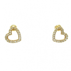  Vendome Aoyama VENDOME earrings - K18YG× diamond diamond total 0.26 carat / Heart accessory ( ear )