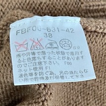 バーバリーブルーレーベル Burberry Blue Label 七分袖セーター/ニット サイズ38 M - 毛 ライトブラウン×ダークブラウン レディース 美品_画像5