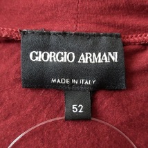 ジョルジオアルマーニ GIORGIOARMANI 半袖Tシャツ サイズ52 L - ボルドー メンズ クルーネック トップス_画像3