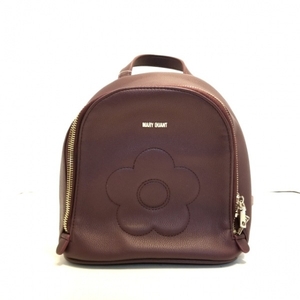  Mary Quant MARY QUANT rucksack / backpack - leather bordeaux bag 