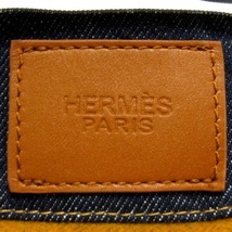 エルメス HERMES Gジャン/デニムジャケット サイズ40 M H1H0230DKH840 - 綿 ネイビー×黒 レディース ジャケット_画像3