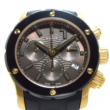 EDOX(エドックス) 腕時計 クロノオフショア1 10225 レディース クロノグラフ/ラバーベルト ダークブラウン_画像1