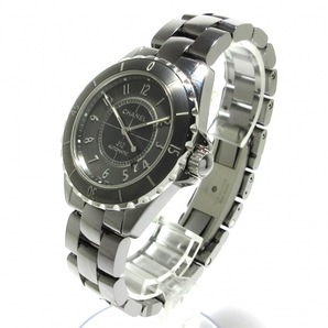 CHANEL(シャネル) 腕時計■美品 J12 クロマティック H2934 メンズ SS/チタンセラミック/回転ベゼル シルバー×グレーの画像2
