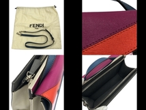 フェンディ FENDI ハンドバッグ 8BT245 デミジュール,バッグバグズ レザー ブルー×白×マルチ バッグ_画像10