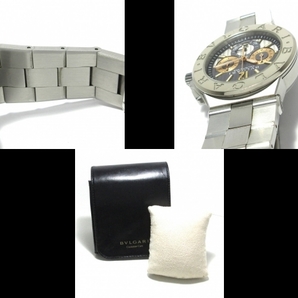 BVLGARI(ブルガリ) 腕時計 ディアゴノ カリブロ303 DG42SWGCH メンズ SS×K18WG/クロノグラフ/裏スケ グレー×シルバーの画像10