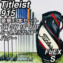 タイトリスト 915 13本セット メンズゴルフ 初心者 入門 大人気モデル Titleist コースデビュー 右利き_画像1