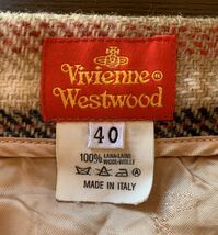 ヴィヴィアンウエストウッド　vivienne westwood バッスルスカート チェック 初期　赤タグ　イタリア製　サイズ40_画像7