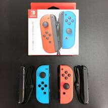 【中古美品】任天堂 Joy-Con ネオンレッド(R) ネオンブルー(L) Switch用コントローラ_画像1