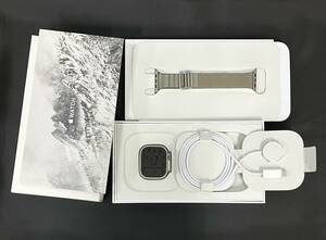 【中古 超美品】Apple Watch Ultra2 49mm GPS+Cellularモデル チタニウムケース/オリーブアルパインループ M MREY3J/A バッテリー100%