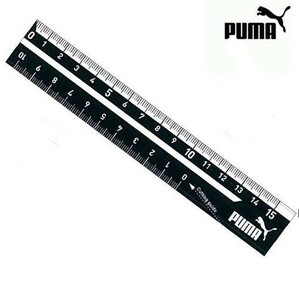 【即決】◆PUMA（プーマ）　直線定規　15cm◆直定規　紙がスパッとキレイに切れる！　スポーツブランド　さし　ブラック　//　PM194