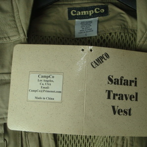 CAMPCO Safari Travel Vest U.S.A.size:S  サファリ トラベル ベスト フィッシング ベスト 綿 未着用品の画像9