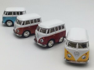 ミニミニワーゲンバス ノーマルカラー お得な4色コンプリートセット デフォルメタイプ タイプ2 ロコバス ミニカー フォルクスワーゲン