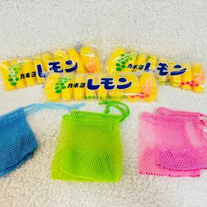 カネヨ レモン石鹸 3パック 石鹸ネット 6個付き