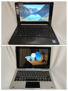 ＼★1コイン格安スタート★／【Lenovo Flex10＋初代ジブン専用PC】2台セット＼(^o^)／動作品♪JUNK扱い♪(ToT)〜〜〜!! 