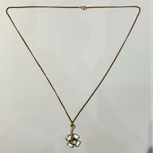 【SWAROVSKI/スワロフスキー】四つ葉のクローバーモチーフ ネックレス ゴールド×クリア★44528の画像2