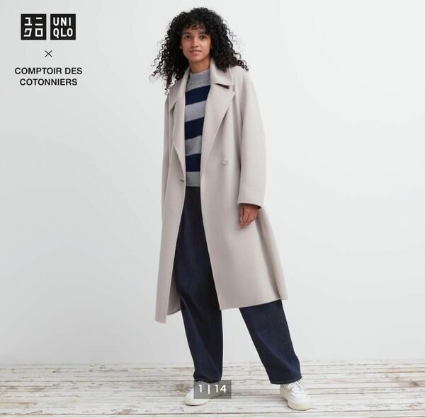 UNIQLO × コント・ワーデ ダブルフェイスラップコート M ベージュ