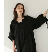 サラマリカ　saramallika C-LINEN PACH DRESS ワンピース 美品　ヌキテパ　マーラカランコエ　エスゼットブロックプリント　アノーキ　人気_画像1