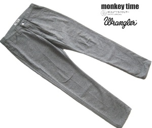 美品日本製!!モンキータイム Monkey Time*Wrangler別注 5ポケットカラーデニムジーンズ M グレー ラングラー UNITED ARROWS ユナイテッド