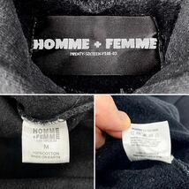 中古 Homme ＋ Femme LA オムフェム ラウンド ヘム レイヤード サイドジップ スリット 七分袖 パーカー LA ラグジュアリー ハイストリート_画像10