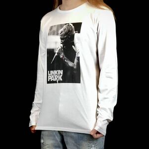 新品 LINKIN PARK リンキンパーク ボーカル チェスター シャウト ニューメタル バンド 炎タトゥー ロンT 長袖Tシャツ ユニセックス Sサイズ