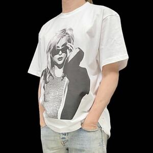 新品 Blondie ブロンディ デボラハリー セクシー シースルー サングラス ニューヨークパンク ビッグプリントTシャツ ユニセックス Sサイズ