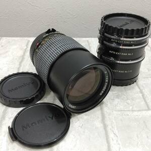 送料無料! Mamiya マミヤ A 1:2.8 f=150mm カメラレンズ & AUTO-EXT RING No.1/2/3-S 接写リング 中古現状品 動作未確認 ジャンク扱い