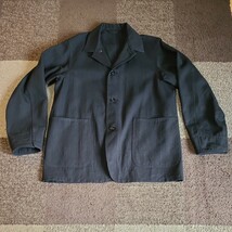 即完売 MAATEE&SONS 超強撚 LINEN COVERALL JACKET・WORK PT BACK STRAP 《マーティーアンドサンズ》セットアップ BLACK _画像5