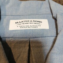 即完売 MAATEE&SONS Cotton Shambray size 2《マーティーアンドサンズ》コットン シャンブレー_画像5