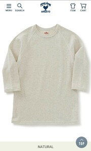 送料込 HOLLYWOOD RANCH MARKET Stretch Fraise Half Sleeve TEE size 4《ハリウッドランチマーケット》NATURAL 