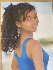 本田美奈子 水着 ポスター 当時物 現状品 希少品 レトロ 画鋲穴無し お宝