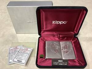 13369 1円〜 未使用品 ジッポー オイルライター ペア セット ハート バタフライ Zippo